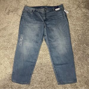 High-Waisted Ankle Jeans, Size 20